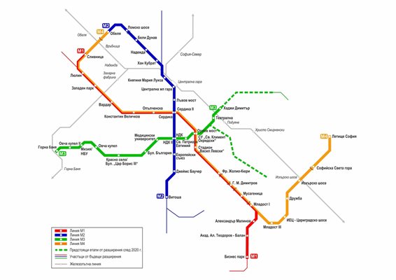 Схема на развитие на метрото.