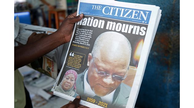 Танзания е в траур след кончината на президента Джон Магуфули СНИМКА: РОЙТЕРС
