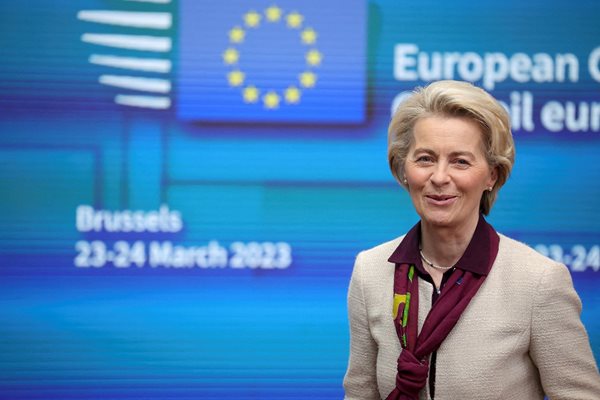 Председателката на Европейската комисия Урсула фон дер Лайен СНИМКА: РОЙТЕРС