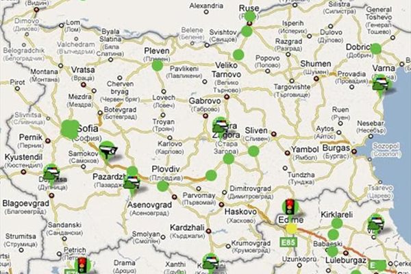 В България най-много са сигналите за столицата и край двете магистрали.