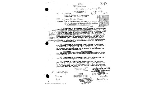 Документите за първи път разкриват, че личният лекар на Кенеди е присъствал на аутопсията му.
