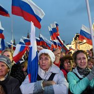 Mитинг в Москва в подкрепа на присъединяването на окупираните украински области