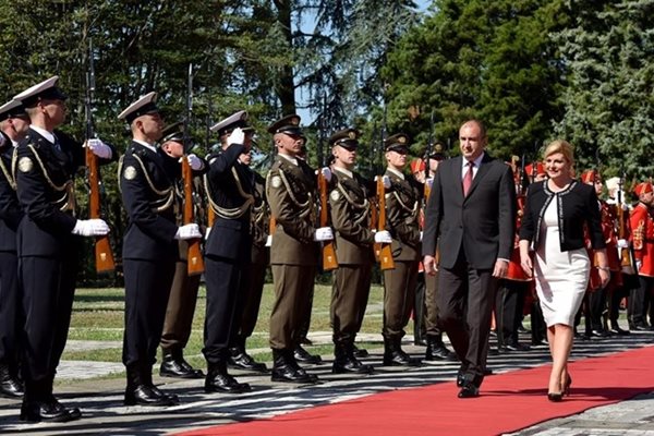Президентът Радев отиде на посещение в Хърватия. Снимка прессекретариат на президентството