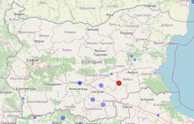 Земетресението е с магнитуд 3,2 по Рихтер СНИМКА: БАН