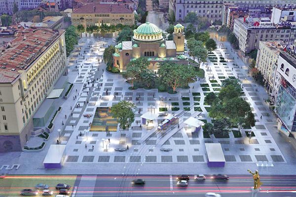 Така изглежда преработеният проект за площад "Света Неделя" в София, който е изработен от екипа на световноизвестния архитект Масимилиано Фуксас