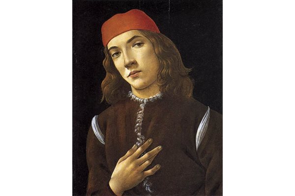Тънките пръсти и изкривената стойка на момчето от „Портрет на млад мъж” на Сандро Ботичели говорят за синдрома на Марфан.
