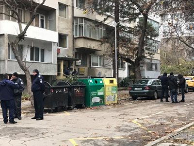 The bloody drama took place in an apartment on this block in Varna