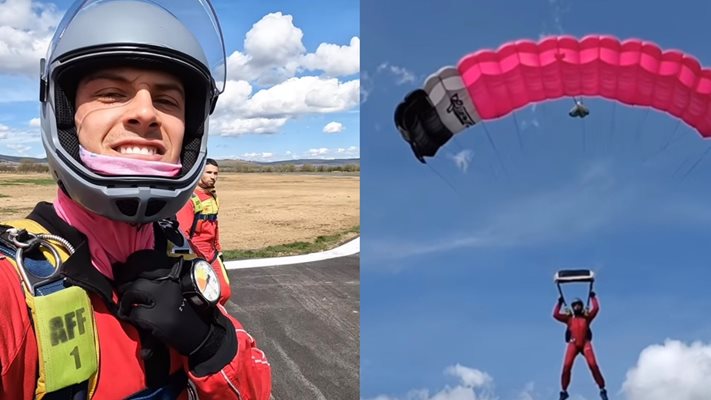 (ВИДЕО) Вижте как Филип Буков скача с парашут