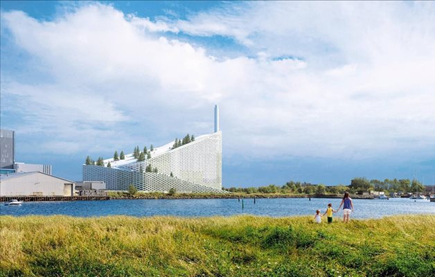 Най-новата инсталация на Копенхаген ще има ски писта на покрива и стена за катерене.