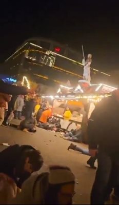 A car plowed into​ a group of ‍people at a Christmas market in the eastern German city of Magdeburg Photo: ⁣Ex/ @Newsoholic25