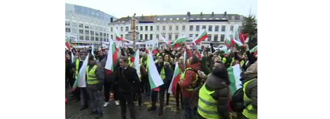Няколко стотици души протестираха на площад "Люксембург" в Брюксел