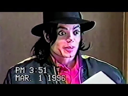 Част от видето, в което поп изпълнитялят е разпитван за сексуалните му посегателства  над малколетни, е показано в документалния филм за него.