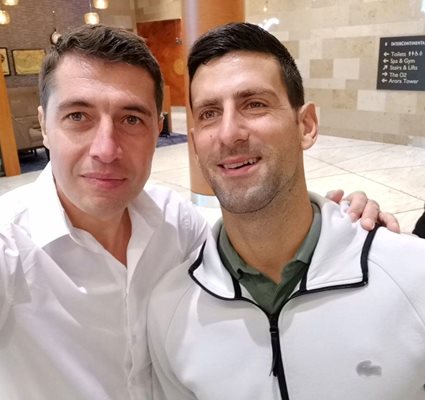 Кирил Евтимов с тенис звездата Новак Джокович