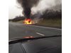Катастрофа и горяща кола на  „Тракия" край Чирпан образуват тапа към София