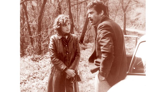 Ламбо и Ирен Кривошиева във филма "Поема". От любовната им забежка се ражда синът Владимир.