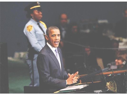 Барак Обама разяснява позициите си по глобалната политика пред Общото събрание на ООН.
СНИМКА: РОЙТЕРС
