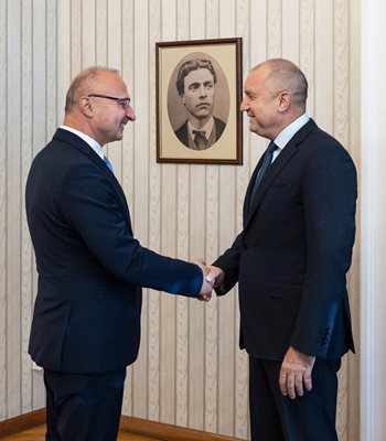Държавният глава Румен Радев се срещна с министъра на външните и европейските работи на Хърватия Гордан Гърлич Радман. СНИМКА:  Прессекретариат