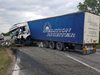 Катастрофа с ТИР блокира движението по АМ "Тракия" край Пловдив (Снимки)