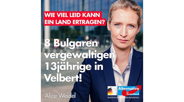 Плакатът на кампанията на "Алтернатива за Германия"