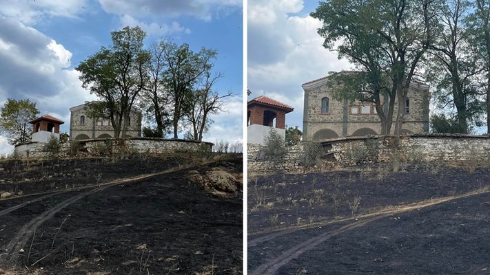 По чудо църквата във Воден оцеля от огнената стихия