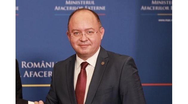 Румънският външен министър Богдан Ауреску 
Снимка: Twitter@BogdanAurescu