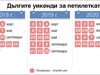 По 2 почивни понеделника всяка година (Кои са дългите уикенди до 2021 г. - календар)