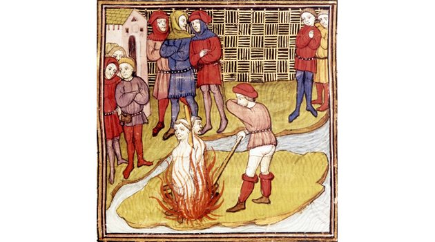 На 13 октомври 1307 г. Жак дьо Мюле и хиляди рицари от ордена на тамплиерите са изгорени на клади.