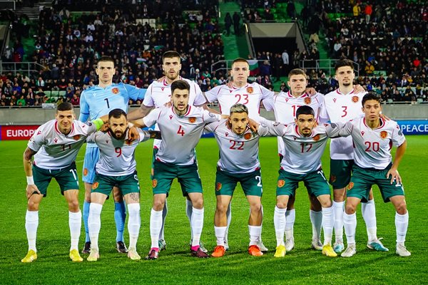 Отборът на България преди мача с Черна гора