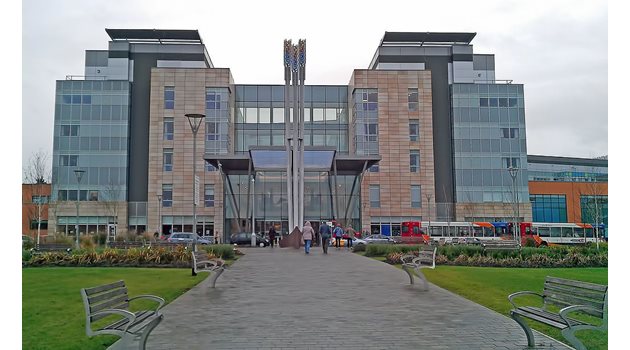 Болницата  в Питърбъро, в която българският лекар е работел по заместване през 2018 г.