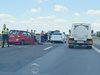 Три коли се блъснаха на магистрала "Тракия" до Пловдив