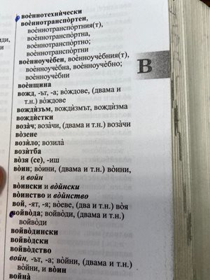 Стр. 197 от Официалния правописния речник на българския език, издание на БНА, на която се вижда, че думата "войн" е в курсив