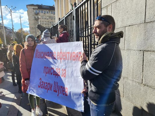 Протест срещу насилника на кучето Мечо Захари Шулев, искат максимална присъда (Обзор)