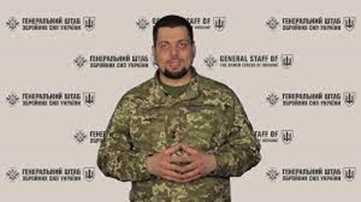 Говорителят на ГЩ на Украинската армия Андрий Ковальов. СНИМКА: Фейсбук