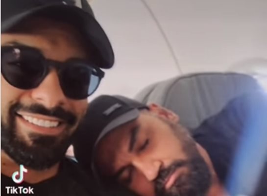 Азис спи на рамото на Меди Кадър: Instagram/azis_online_new