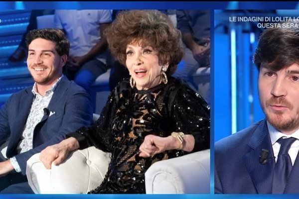 Джина Лолобриджида и Андреа Пиацола Кадър: Първи канал на телевизия РАИ