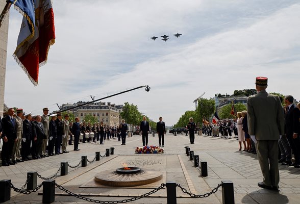 A military choir and gendarmerie orchestra performed 