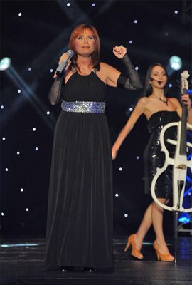 Кичка Бодурова по време на големия си концерт в зала 1 на НДК преди 2 седмици. 