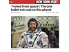 Американски астронавт гласува от космоса