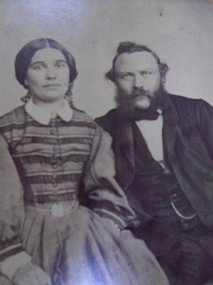 Константин Иречек  със съпругата си Божена.