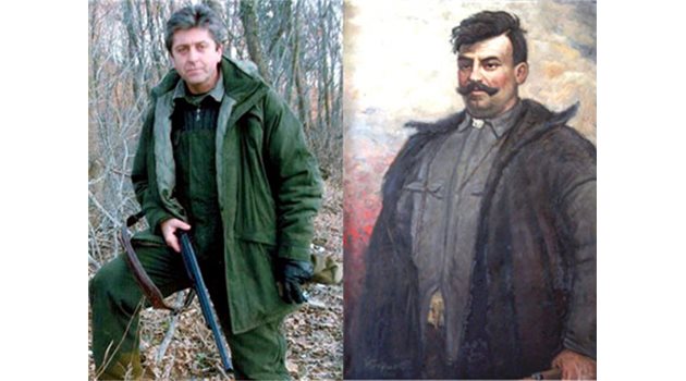 ОРИГИНАЛ: Този маслен портрет на войводата Гоце е виждал Първанов при посещенията си в кабинета на председателя на ВМРО проф. Гоцев.