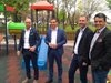 Строят 13 детски площадки в пловдивския район "Южен", 5-ма кметове откриха първата