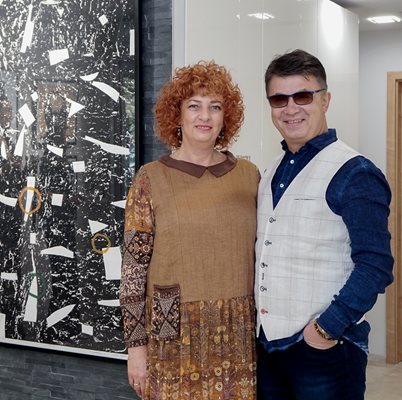 Людмил Георгиев и съпругата му Мариела Гачевска