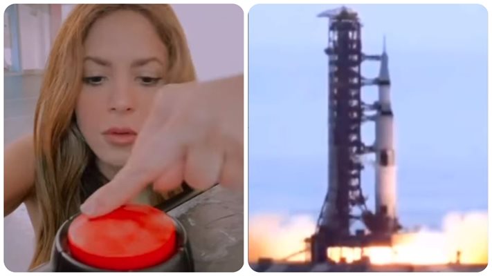 (Видео) Шакира изстрелва ракета в Космоса