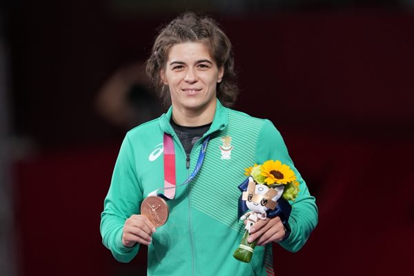 Олимпийският медал на Тайбе Юсеин СНИМКА: ЛЮБОМИР АСЕНОВ, LAP.BG