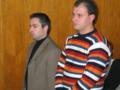 Georgi Zhelyazkov (left) and Stoyan Stoichkov in court in 2010, when they were convicted after a new trial.