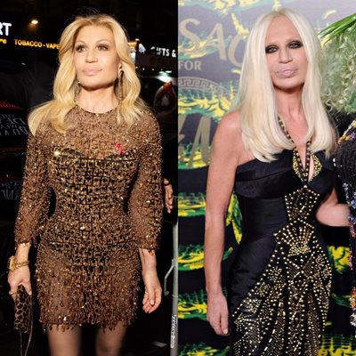 Колаж от снимки на Донатела Версаче сега и преди 8 г.
СНИМКИ Инстаграм/DONATELLA_VERSACE