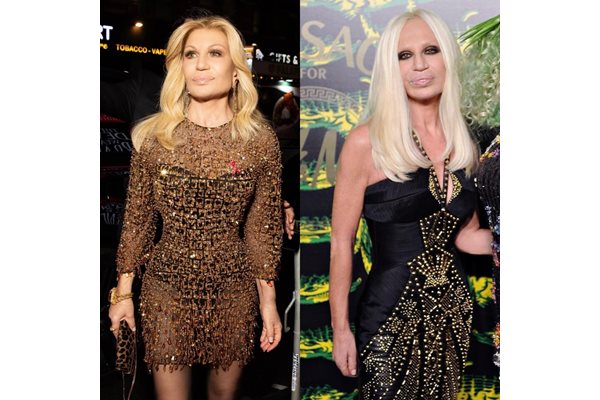 Колаж от снимки на Донатела Версаче сега и преди 8 г.
СНИМКИ Инстаграм/DONATELLA_VERSACE