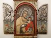 Бойко Борисов дари на НИМ посребрен триптих на Света Богородица с четирима светци