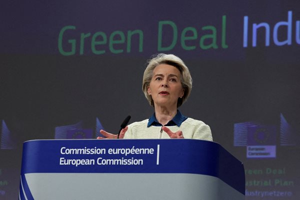 Председателката на Европейската комисия Урсула фон дер Лайен. Снимка  РОЙТЕРС