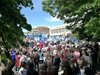 Привърженици на ДПС изпълниха площада в Джебел, освиркаха Местан (Снимки, видео)